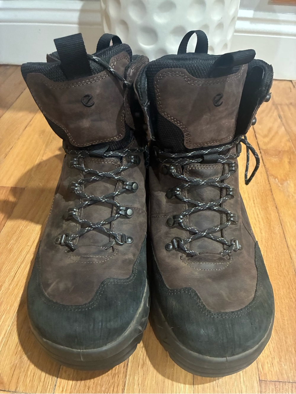 Ecco Brown and Black Men's Waterproof Hiking Boots